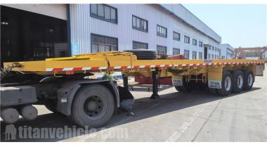 Plateau extensible à trois essieux à exporter à Djibouti