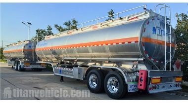 Citerne de carburant en aluminium à 2 essieux à expédier en Guinée