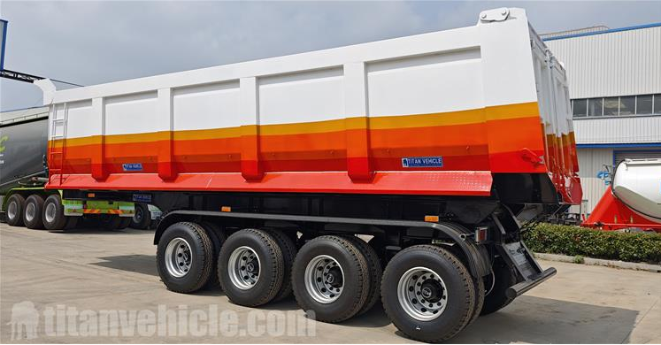 4 Axle 45CBM Semi Dump Trailer for Sale In Cameroon