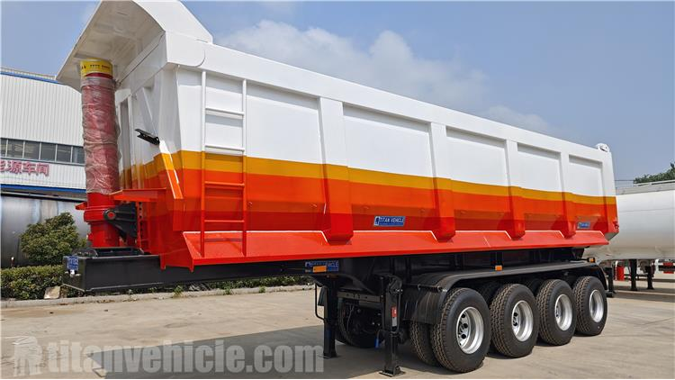 4 Axle 45CBM Semi Dump Trailer for Sale In Cameroon