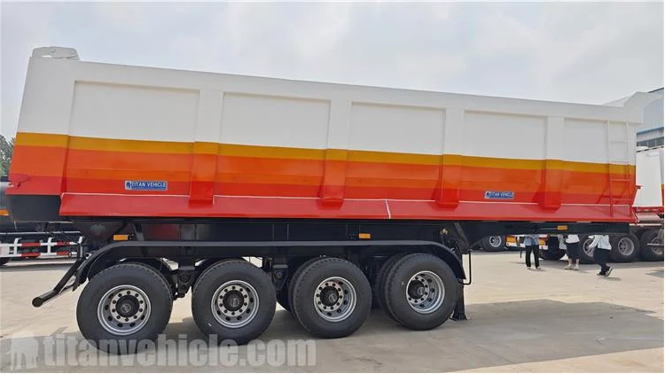 4 Axle 45CBM Semi Dump Trailer for Sale In Cameroon