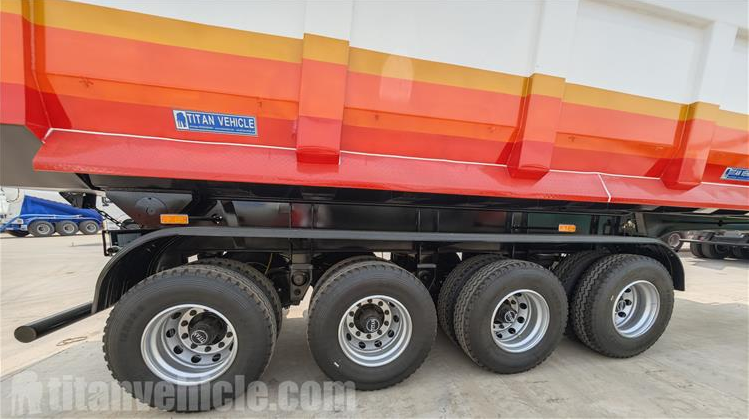 4 Axle 45CBM Semi Dump Trailer for Sale In Cameroon