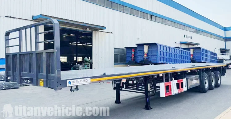 60 Tons 3 Axle Flatbed Container Trailer for Sale in Guyana