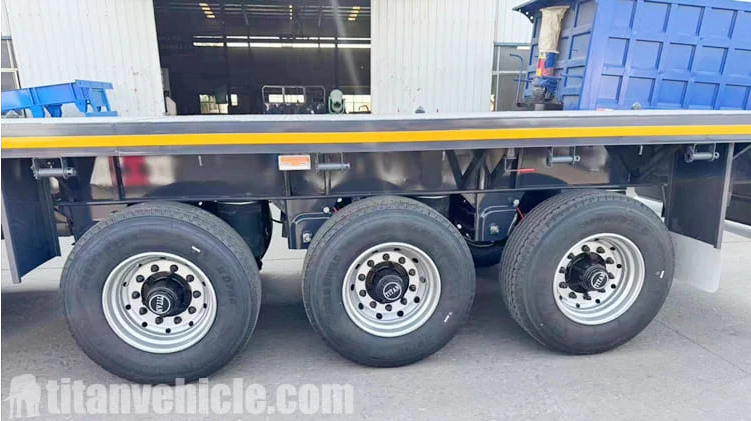 60 Tons 3 Axle Flatbed Container Trailer for Sale in Guyana