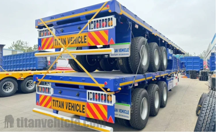 Tri Axle Flatbed Trailer Price  Cheap Flatbed Trailers for Sale Near Me in Mauritius