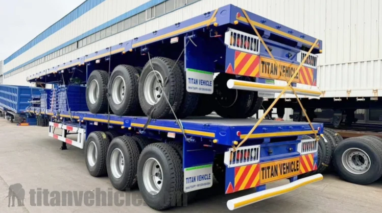 Tri Axle Flatbed Trailer Price  Cheap Flatbed Trailers for Sale Near Me in Mauritius