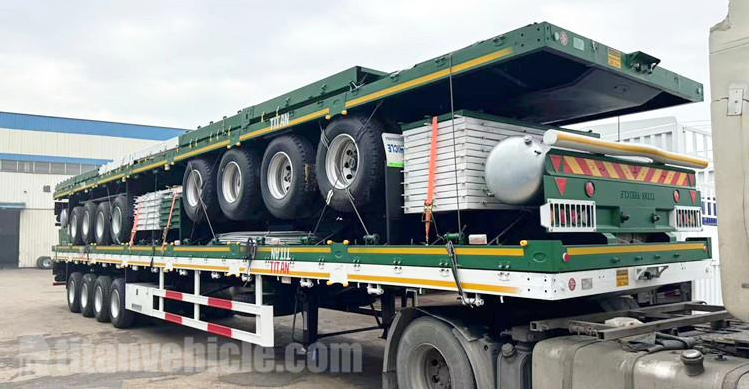 4 Axle 17M Fence Cargo Trailer for Sale in Guinea