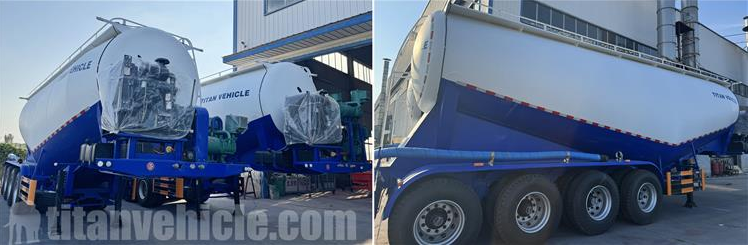 4 Axle 45CBM Pneumatic Dry Bulk Trailer for Sale In Timor-Leste