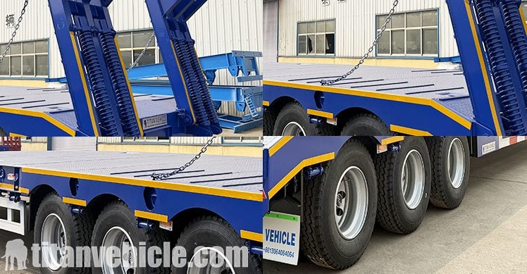 3 Axle 60 Ton Lowbed Trailer Truck for Sale in Cameroon