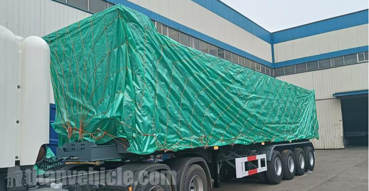 4 Axle 80 Ton Semi Dump Trailer for Sale in Kazakhstan