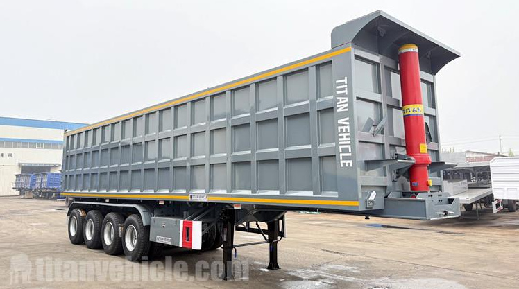 4 Axle 80 Ton Semi Dump Trailer for Sale in Kazakhstan