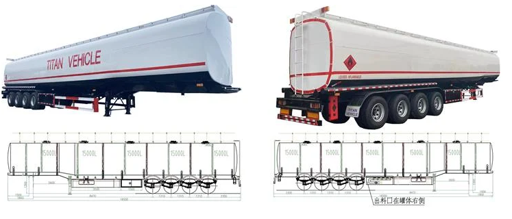 70000 Liters Crude Oil Tanker Semi Trailer for Sale In Nigeria