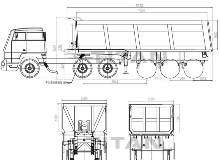 Hydraulic 3 Axle 60 Ton Tipper Trailers Price for Sale Near Me In Nigeria Lagos