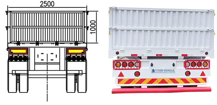 60 Ton 3 Axle Drop Side Semi Trailer for Sale | Trailer with Drop Side