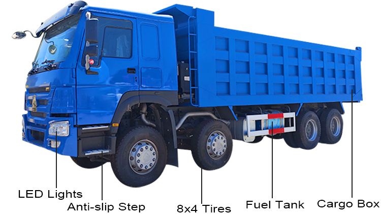 8x4 Pre Owned Sinotruk Howo Dump Trucks for Sale