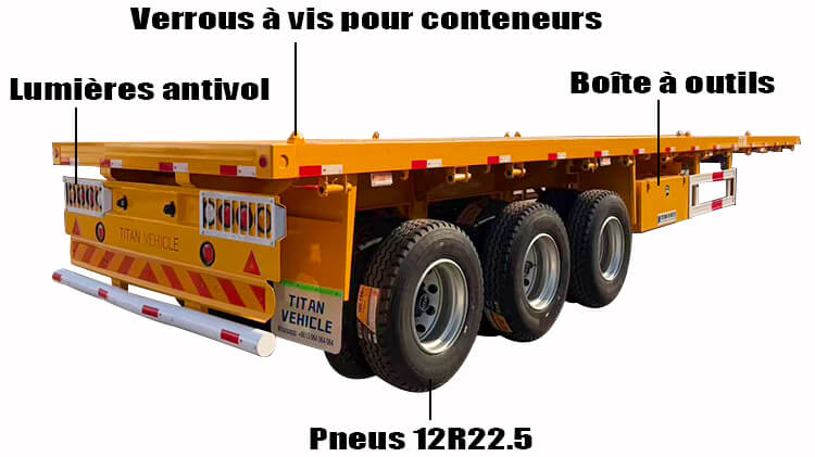 Remorque Plateau Camion 40 Pieds &agrave; Vendre au Congo