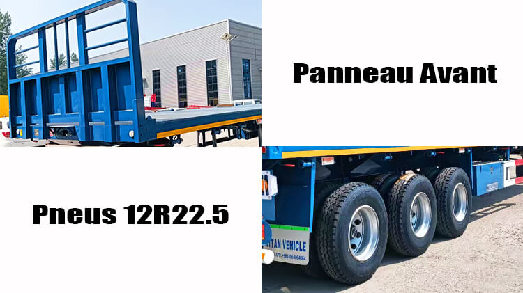 Plateau de Semi Remorque 3 Essieux &agrave; Vendre au Congo