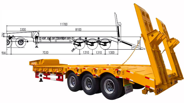 Camion Porte Char | Semi Remorque Surbaissée au Congo