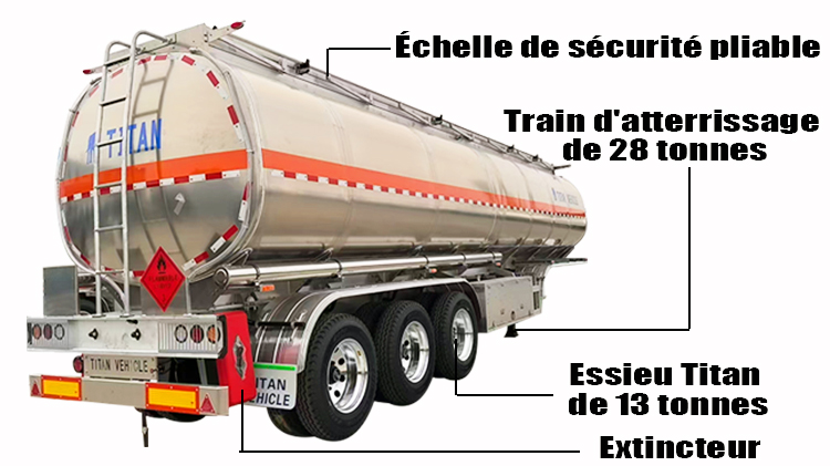 Semi Remorque Citerne Carburant en Aluminium &agrave; Vendre Au S&eacute;n&eacute;gal