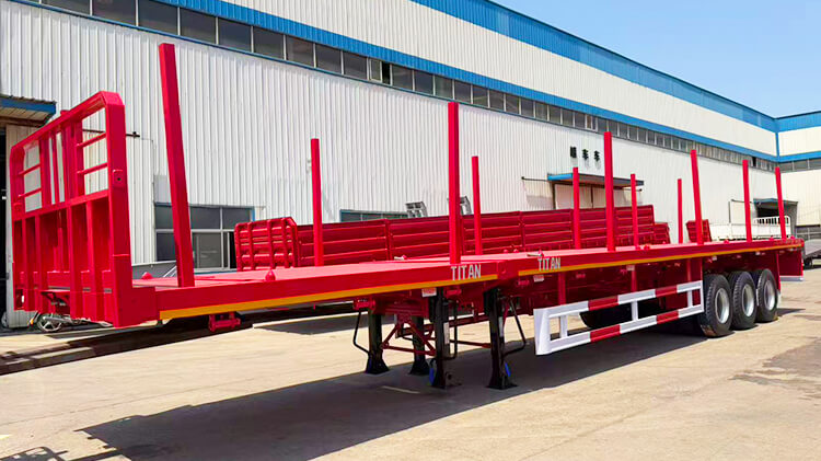 Semi Remorque Plateau Extensible avec Colonnes &agrave; Vendre au Gabon