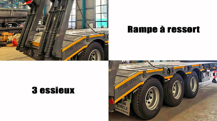 Remorque Porte Engin 3 Essieux 80 Tonnes à Vendre Au Sénégal