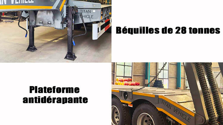 Remorque Porte Engin 3 Essieux 80 Tonnes à Vendre Au Sénégal