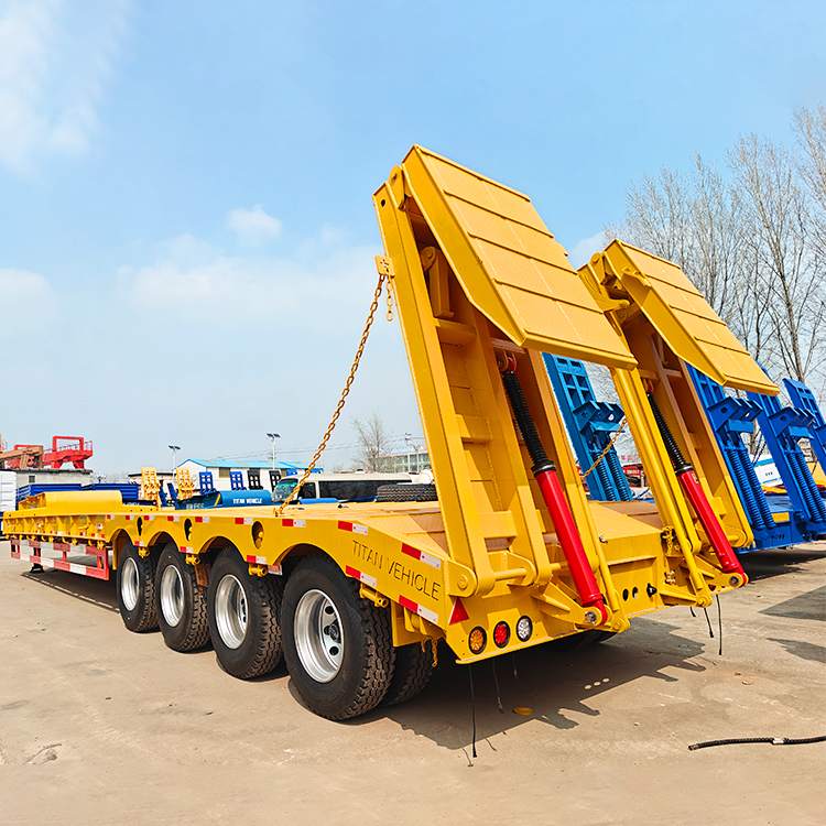 100 tonnes Porte Char Rampe Repliable Hydraulique